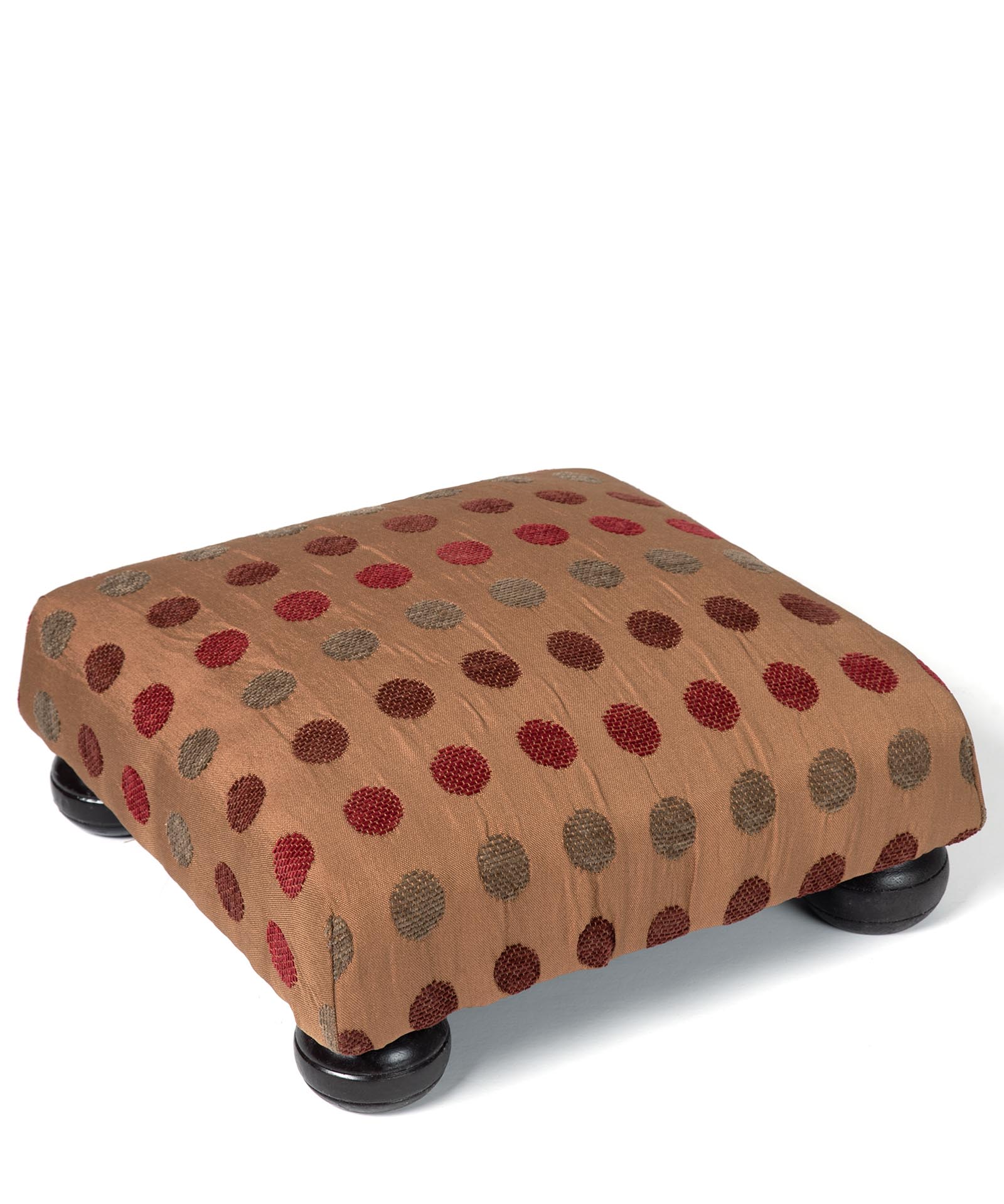 Υποπόδιο 30x30x14 Silk Fashion 602 Πουά Κόκκινο