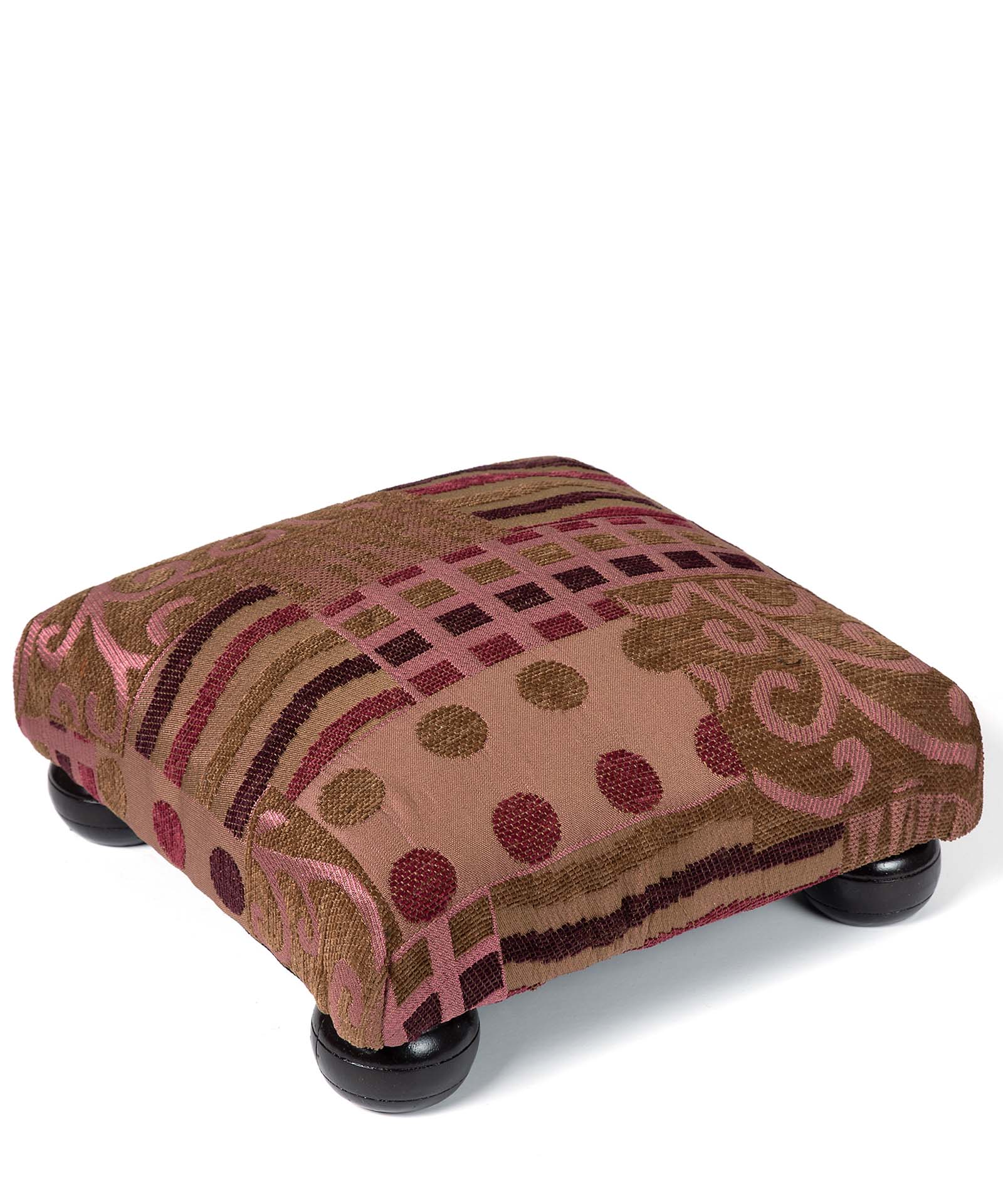 Υποπόδιο 30x30x14 Silk Fashion 602 Πυκνό Μελιτζανί