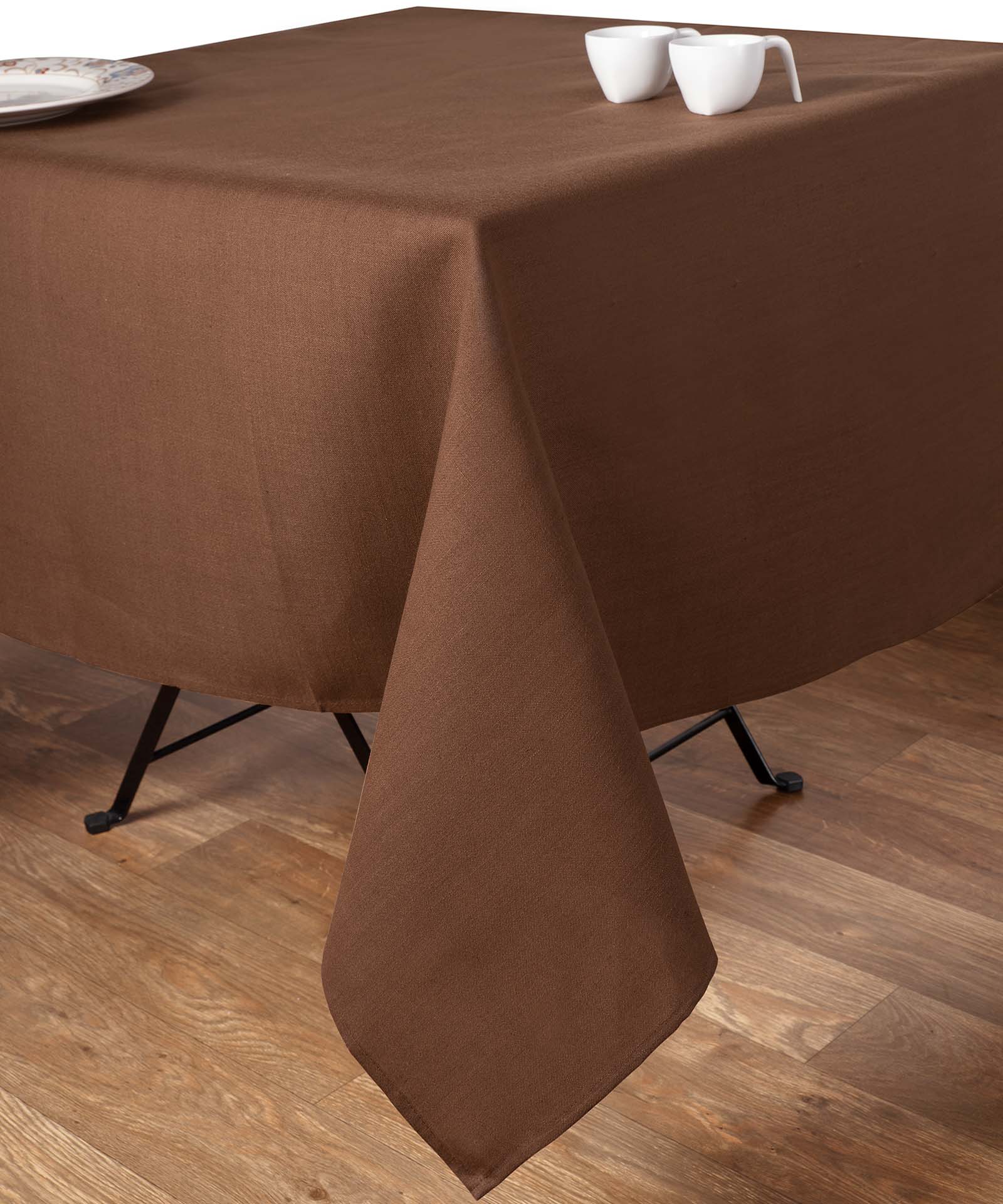 Τραπεζομάντηλο 160x210 Silk Fashion Σκέτο 31 Καφέ