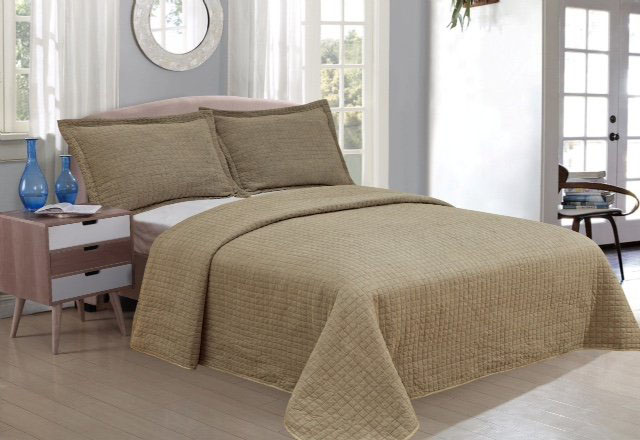 Κουβερλί Σετ Υπέρδιπλο All About Home Stonewashed Coffee