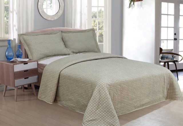 Κουβερλί Σετ Υπέρδιπλο All About Home Stonewashed Μπέζ