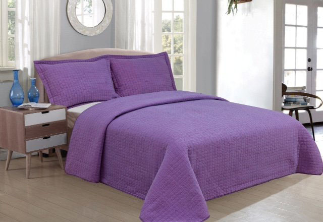 Κουβερλί Σετ Υπέρδιπλο All About Home Stonewashed Purple