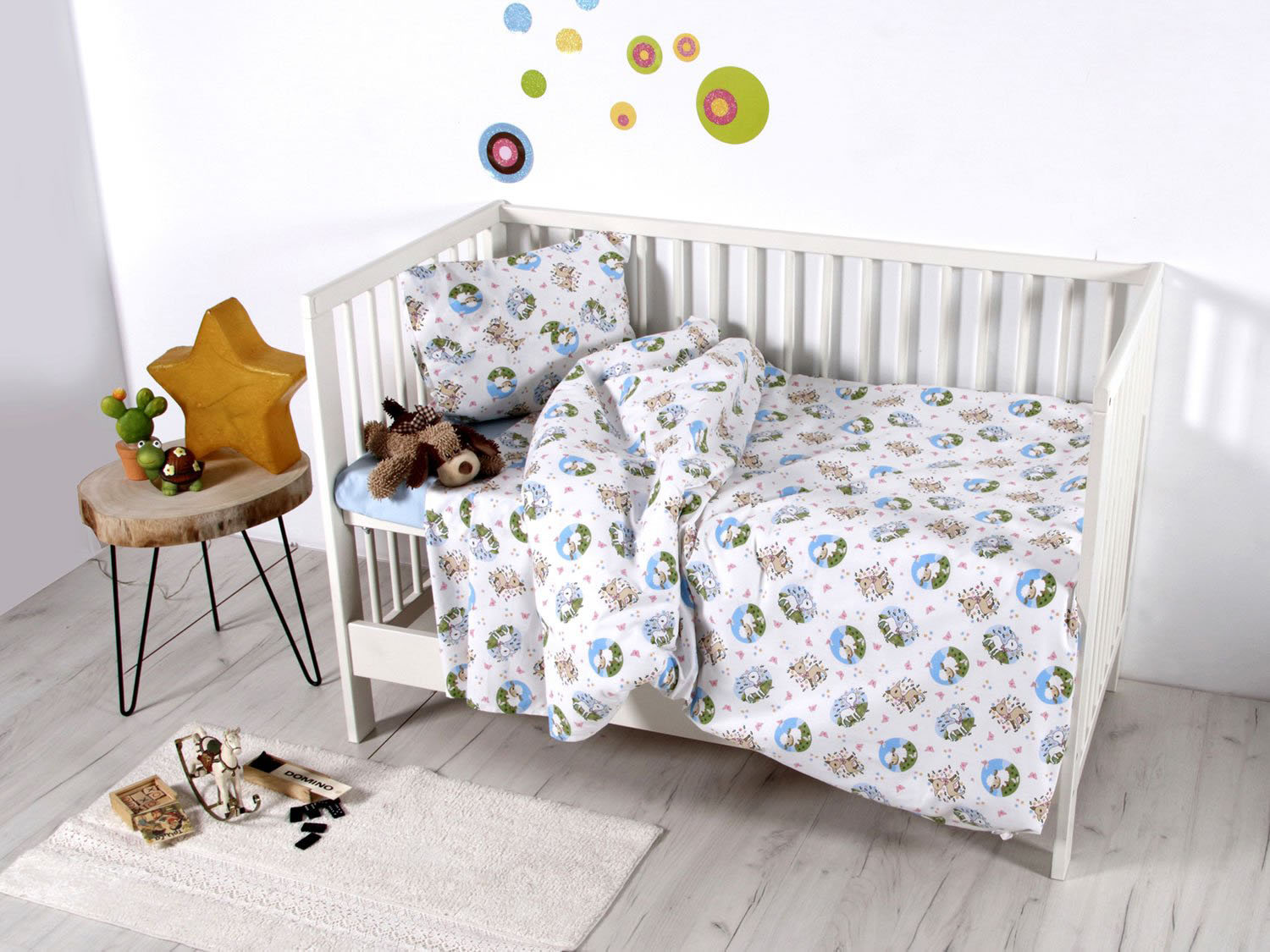 Σεντόνια Σετ Κούνιας Sb Home Baby Line Baby Elvin Blue