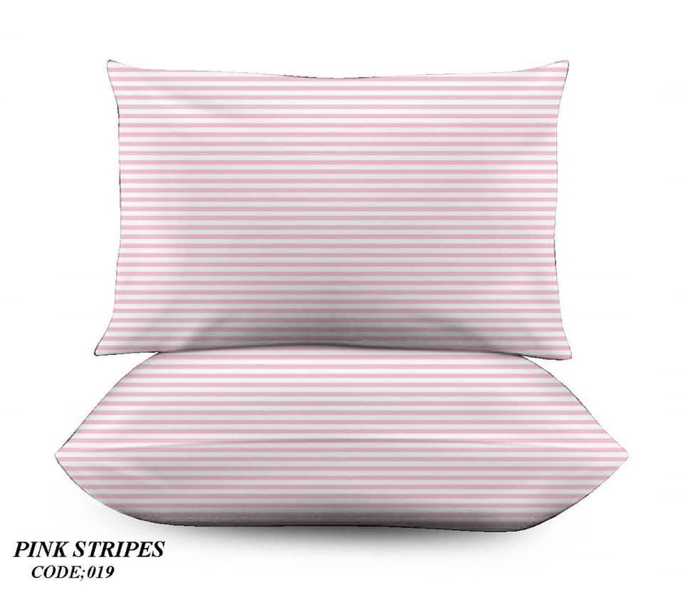 Μαξιλαροθήκες Σετ 50x70 Marwa 019 Ριγέ Pink