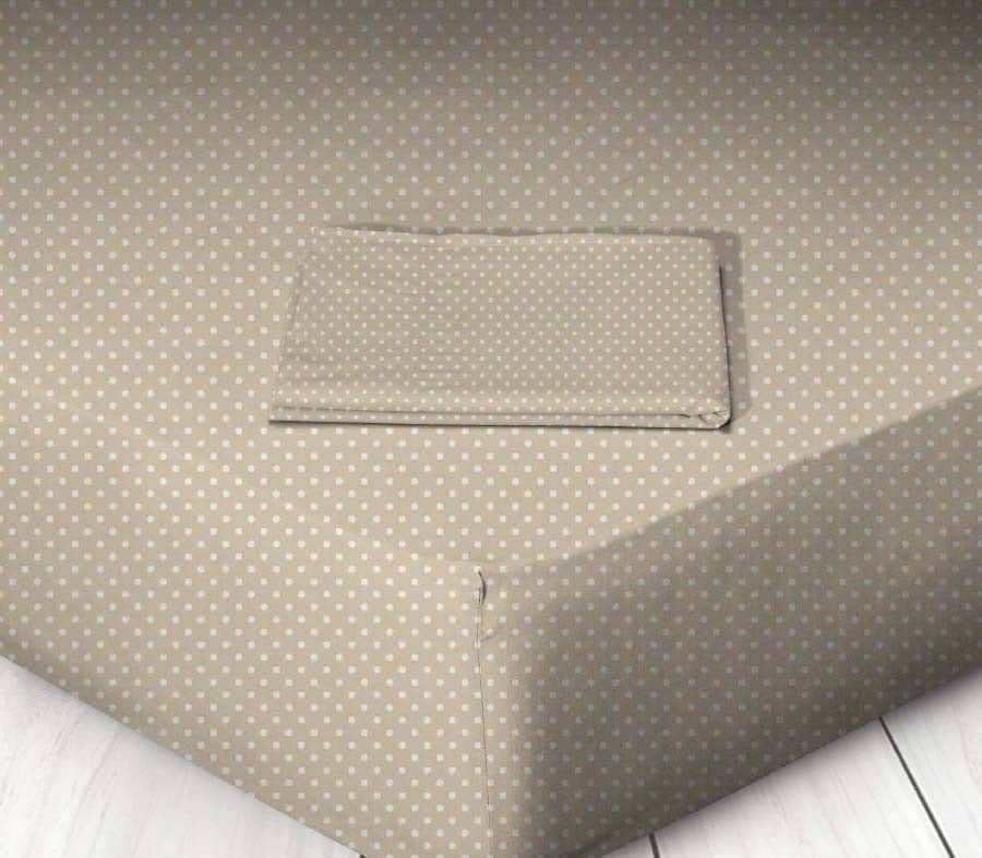 Σεντόνι Μεμονωμένο Υπέρδιπλο 220x260 Marwa 711605620 Beige Dots 022