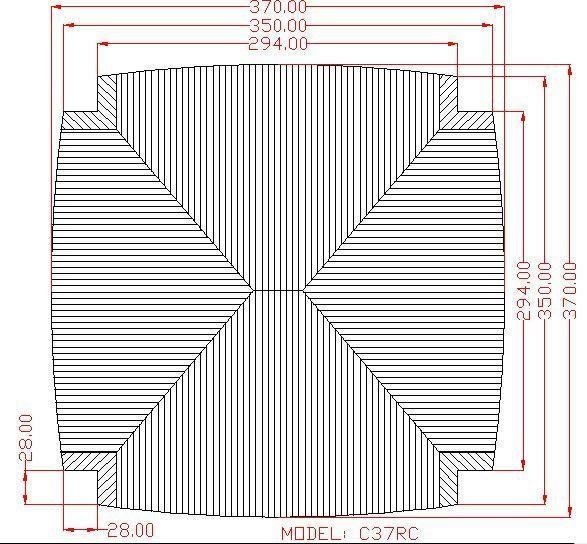 Ανταλλακτικά Καρέκλας Φυσική Ψάθα MP 37x37 Με Κόψιμο Γωνίας 3cm Κωδικός 610