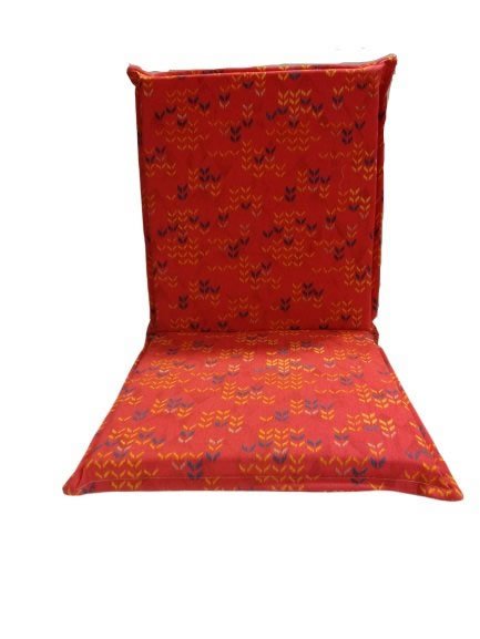 Μαξιλάρι Καρέκλας Εξοχής Χαμηλή Πλάτη Βελάκι Κόκκινο