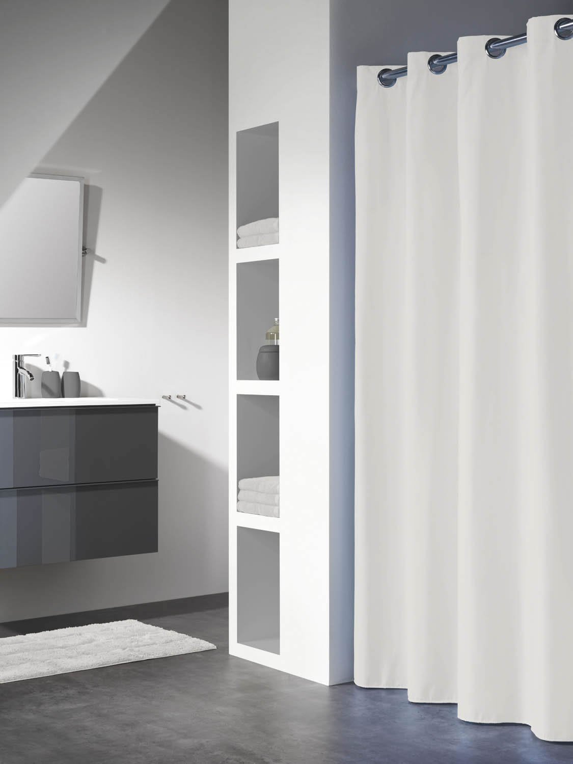 Κουρτίνα Μπάνιου Υφασμάτινη 180x200 Sealskin Coloris off-white