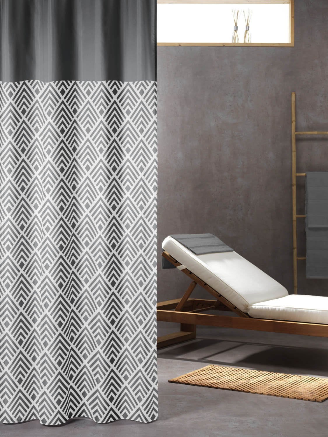 Κουρτίνα Μπάνιου Υφασμάτινη 180x200 Sealskin Angoli grey