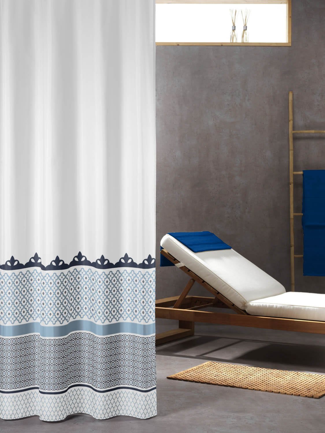 Κουρτίνα Μπάνιου Υφασμάτινη 180x200 Sealskin Marrakech blue