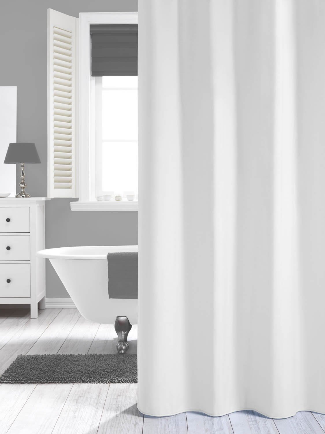 Κουρτίνα Μπάνιου Υφασμάτινη 180x200 Sealskin Madeira white