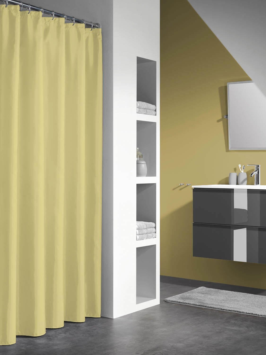 Κουρτίνα Μπάνιου Πλαστική Sealskin 180x200 Granada yellow Κουρτίνα Μπάνιου Πλαστική Sealskin 180x200 Granada yellow