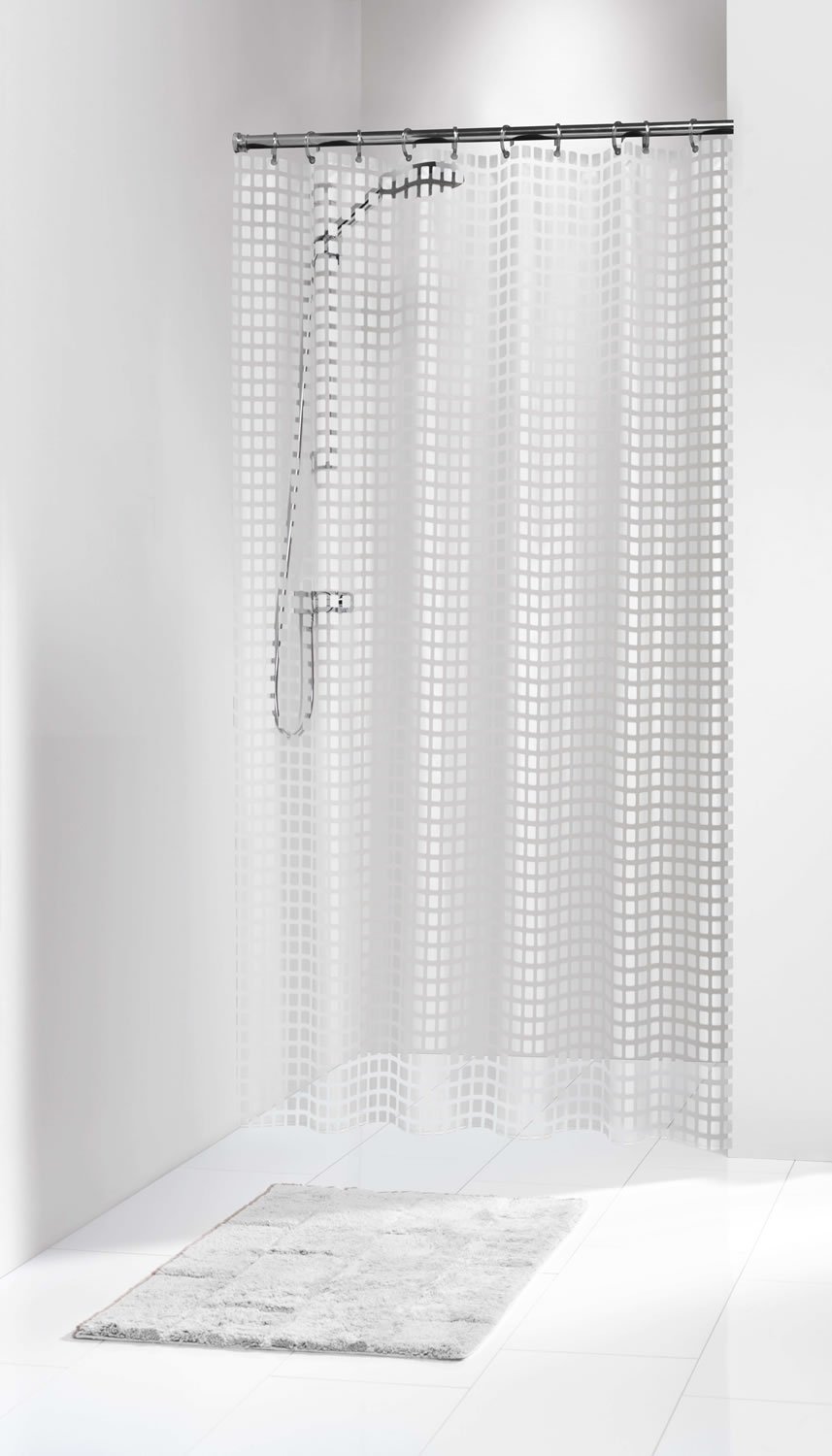 Κουρτίνα Μπάνιου Πλαστική Sealskin Elemental 180x200 Tiles white