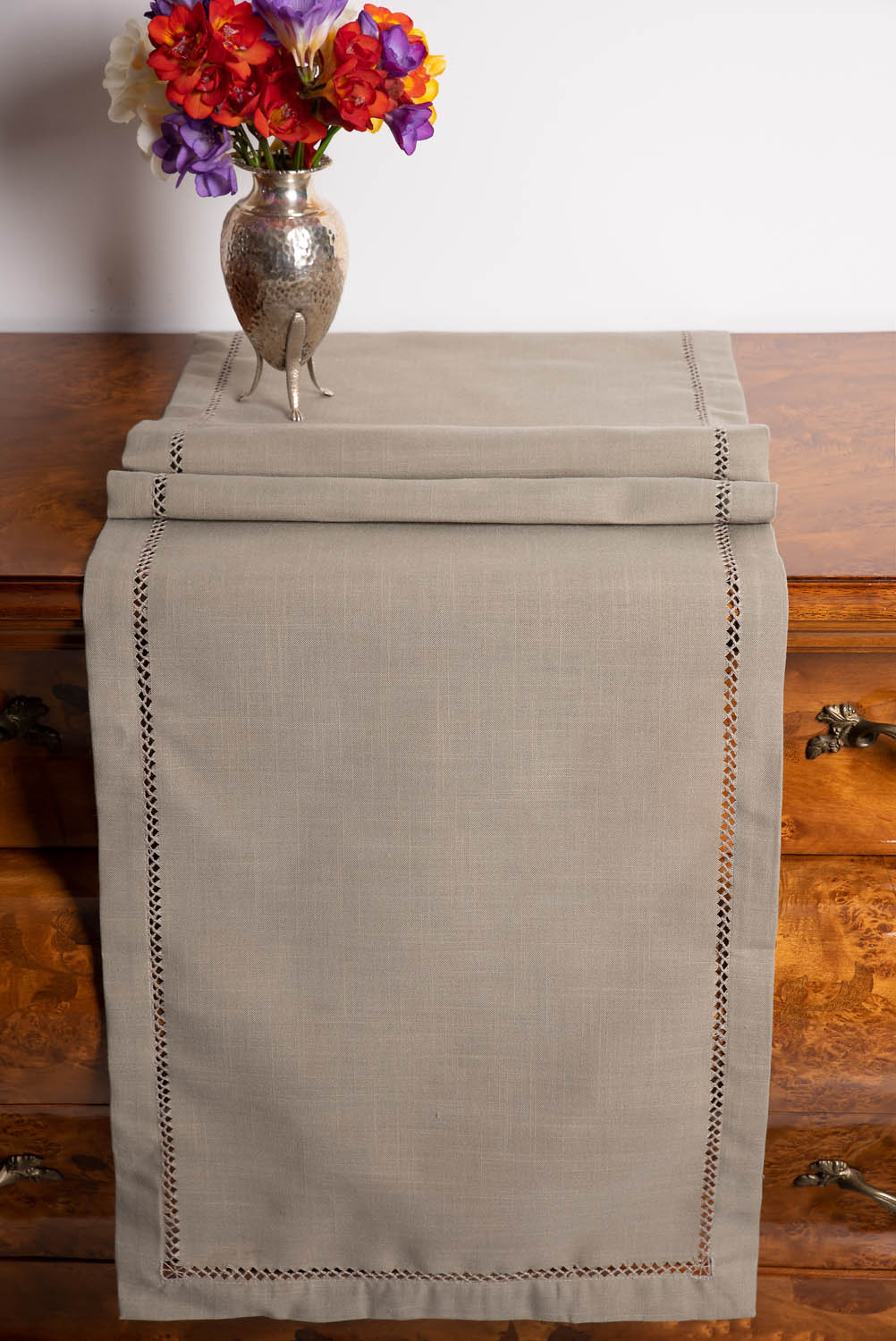 Τραπεζομάντηλο 160x220 Silk Fashion 3096 Γκρί Σκούρο