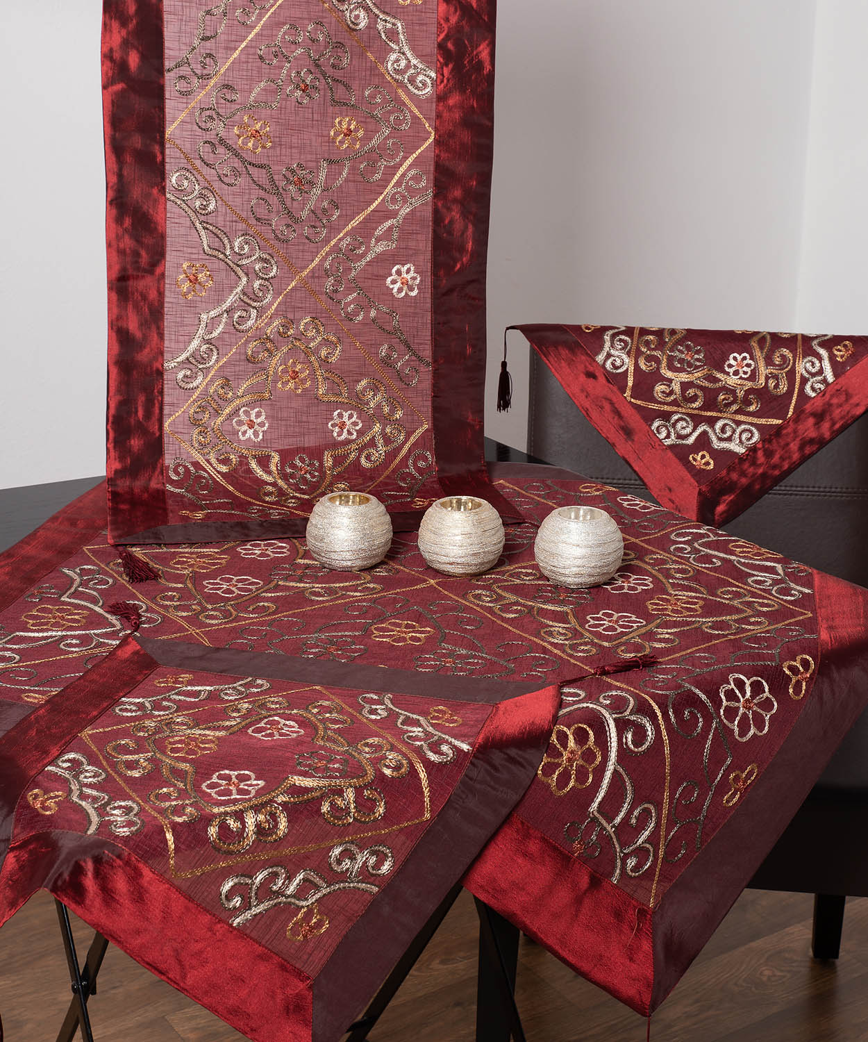 Σετ Κέντημα 7 Τεμαχίων  Silk Fashion 6110 Κόκκινο