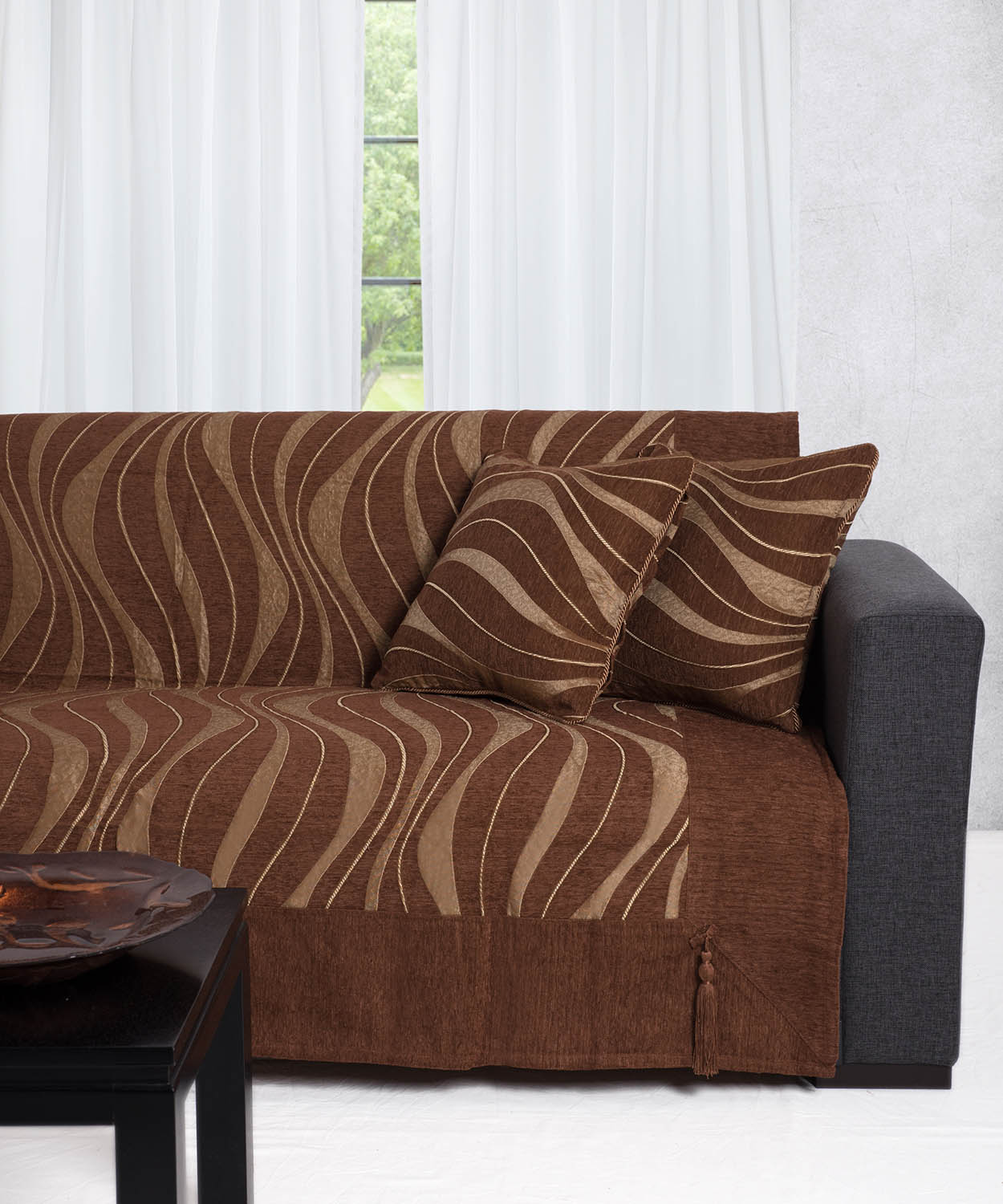 Σετ Ριχτάρια  3 Τεμαχίων Silk Fashion 922 Καφέ