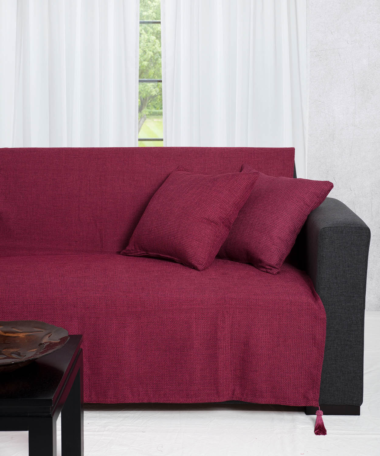 Ριχτάρι Πολυθρόνας 180x180 Silk Fashion 9925 Φούξια