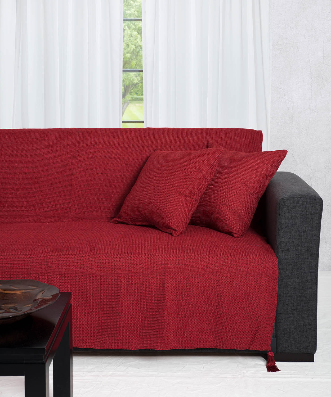 Ριχτάρι Τριθέσιο 180x300 Silk Fashion 9925 Κόκκινο