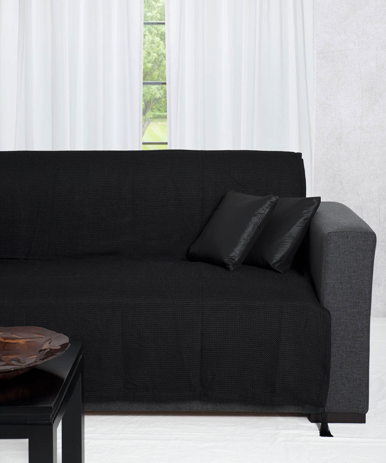 Ριχτάρι Τριθέσιο 180x300 Silk Fashion 9925 Μαύρο