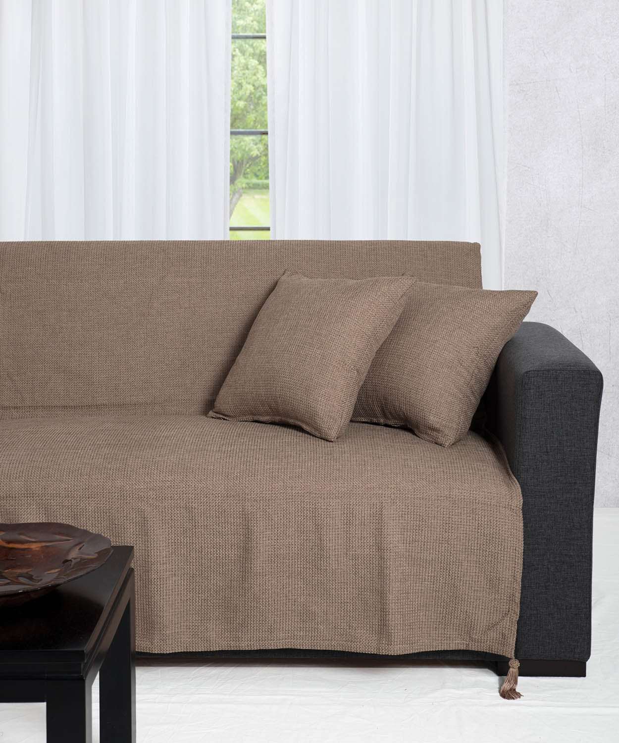 Ριχτάρι Πολυθρόνας 180x180 Silk Fashion 9925 σπαγγί