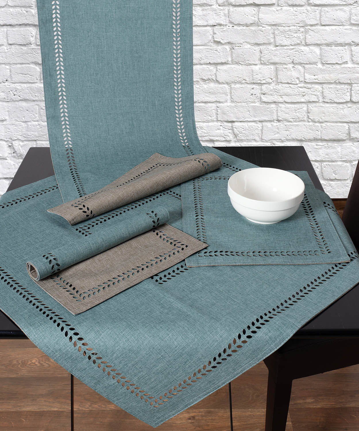 Καρέ 90x90 Silk Fashion Bg18petrol2 Πετρόλ-Γκρί