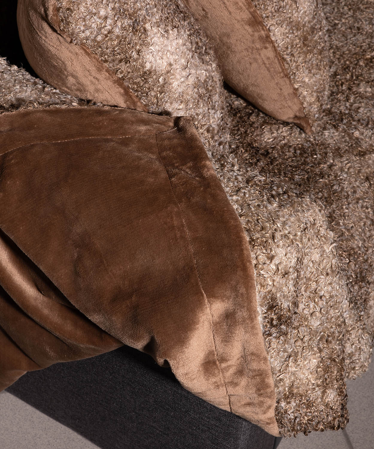 Ριχτάρι Τριθέσιο 180x320 Silk Fashion Astrakan Μπέζ
