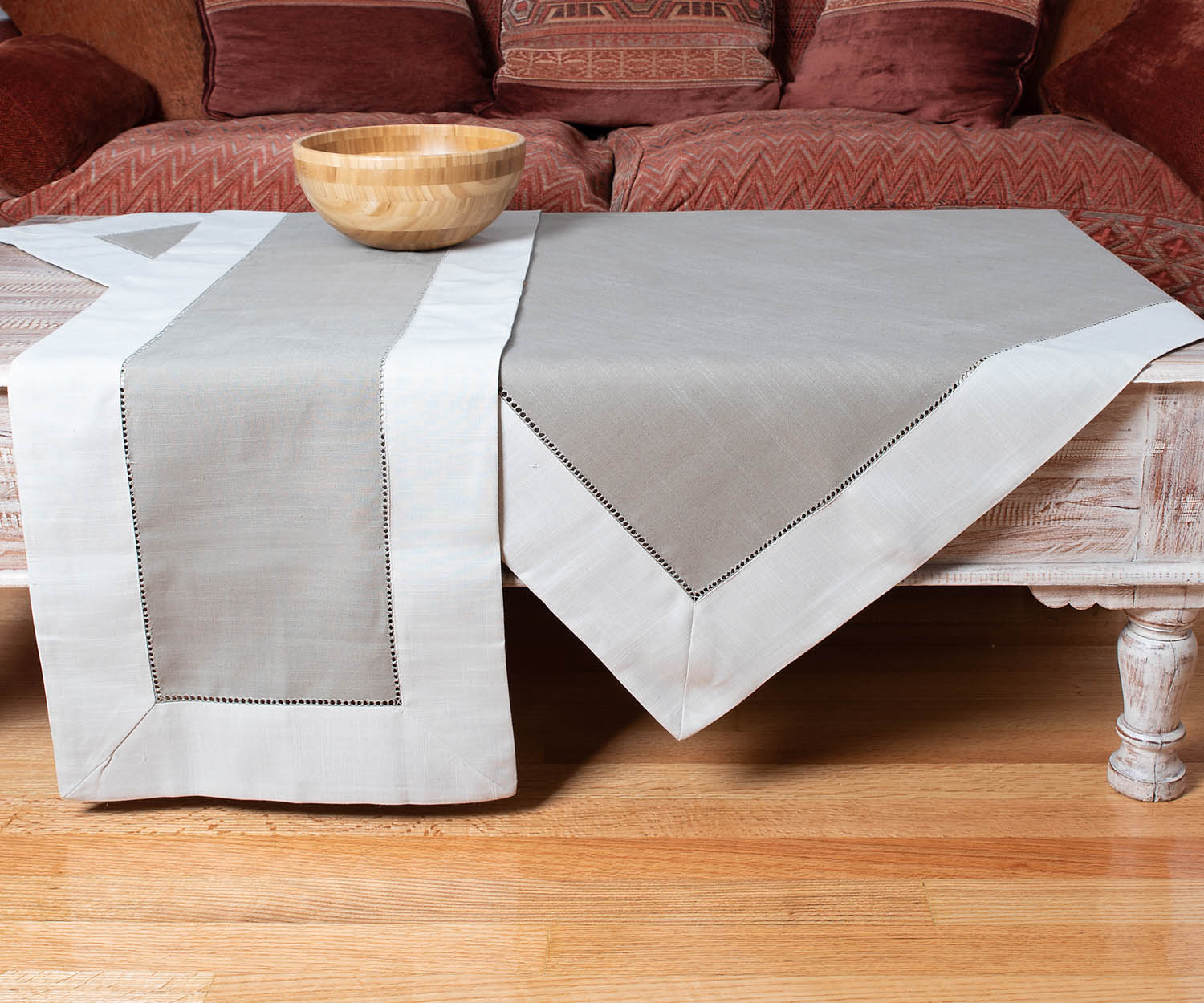 Καρέ 90x90 Silk Fashion Bg17gag-2 Γκρί Ανοιχτό-Γκρί Σκούρο