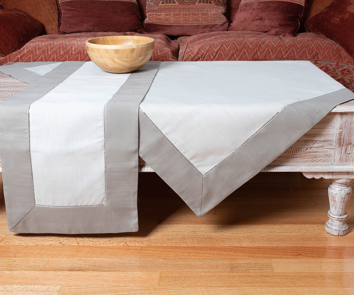 Καρέ 90x90 Silk Fashion Bg17gsg-2 Γκρί Σκούρο-Γκρί Ανοιχτό