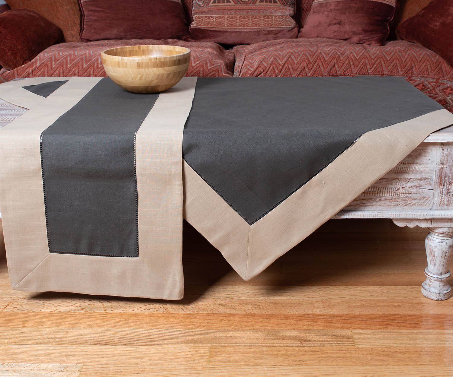 Τραπεζομάντηλο 160x250 Silk Fashion Bg17mk-6 Μπέζ-Καφέ
