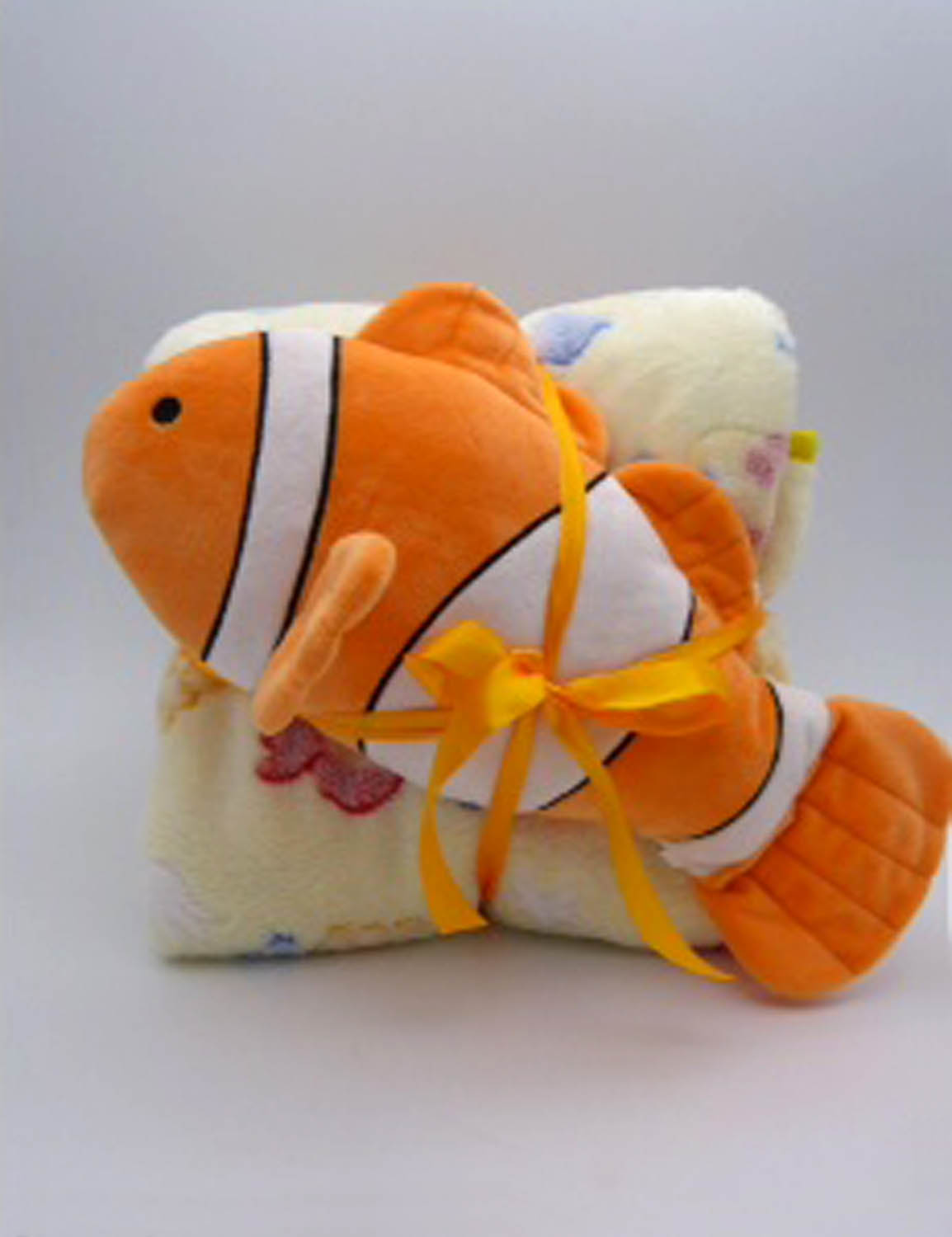 Κουβέρτα Flannel Κούνιας Με Μαξιλάρι  120x190  Silk Fashion Clownfish Μπέζ