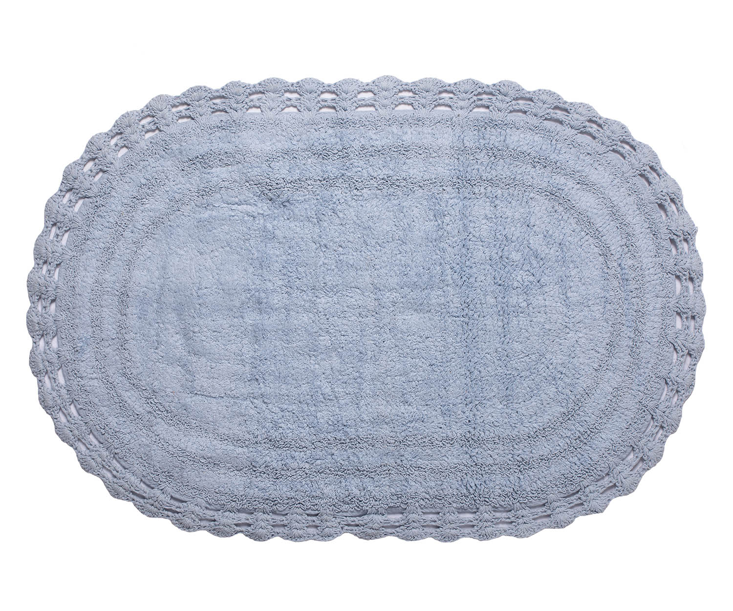 Πατάκι Μπάνιου 100x160 Silk Fashion Οβάλ Σιέλ
