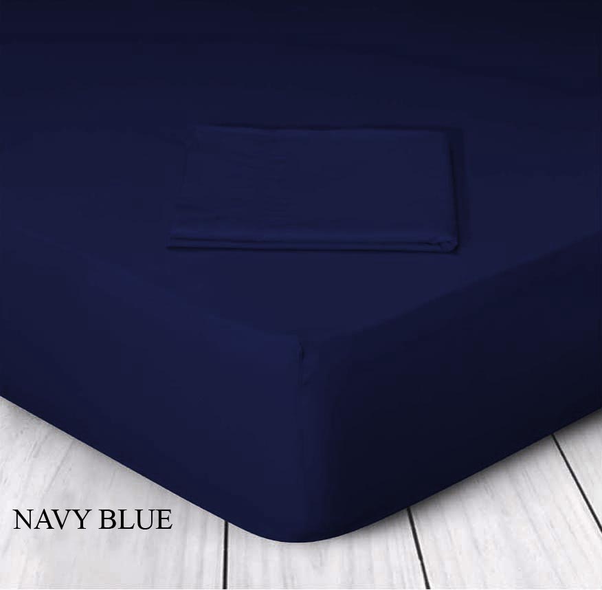 Σεντόνι Μεμονωμένο Υπέρδιπλο Με Λάστιχο 160x200+30 Marwa 711605622-Navy Blue