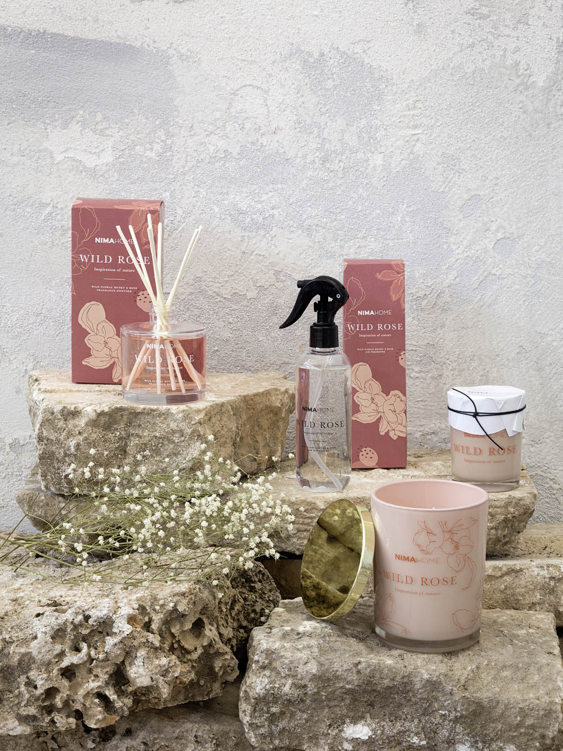 Αρωματικό Κερί 160gr Nima Wild Rose