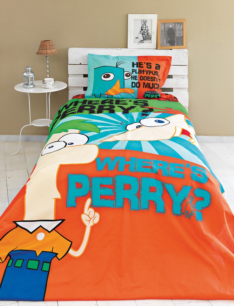 Σετ Παπλωματοθήκη Ημίδιπλη 170x250 Palamaiki Disney Phineas&Ferb
