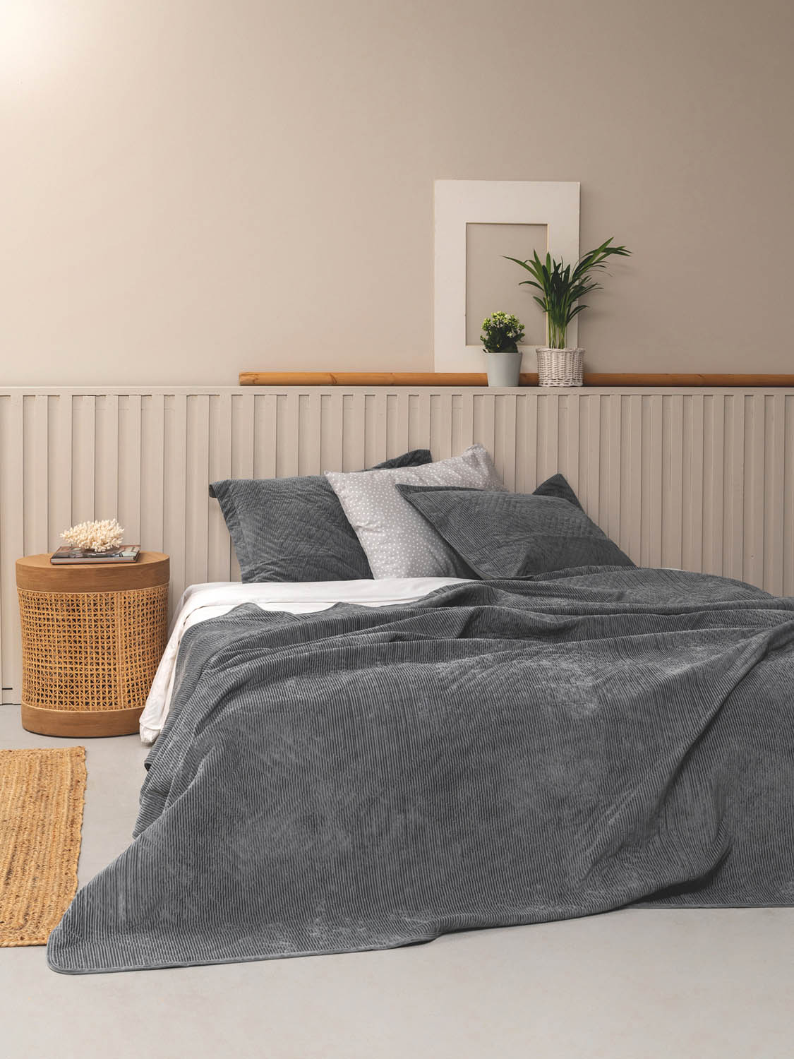 Κουβερλι Υπερδιπλο 220X240 DIZZA GREY