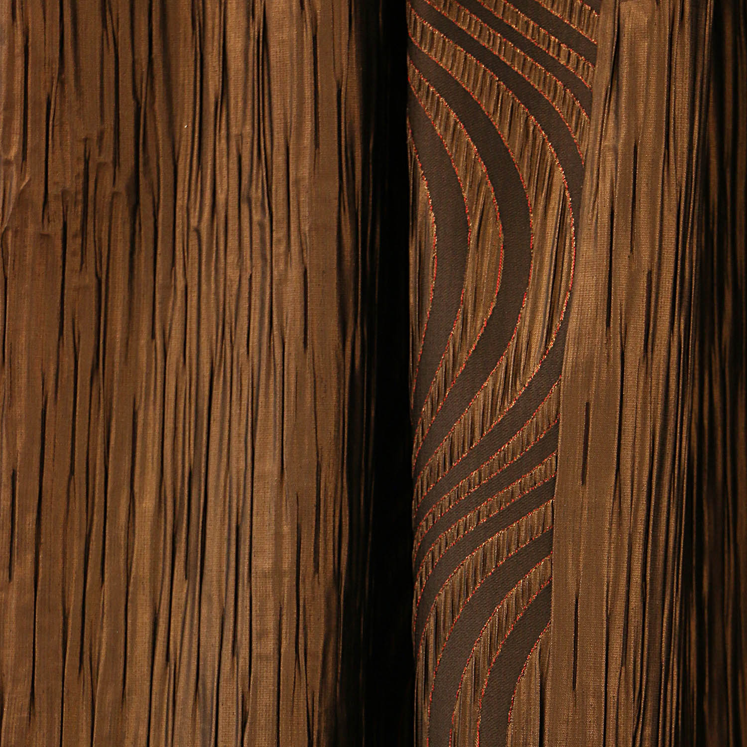 Κουρτίνα Με Τρέσα 145x300 Maison Blanche 72227/209 Ταφτάς Καφέ Πλισέ Ζακάρ